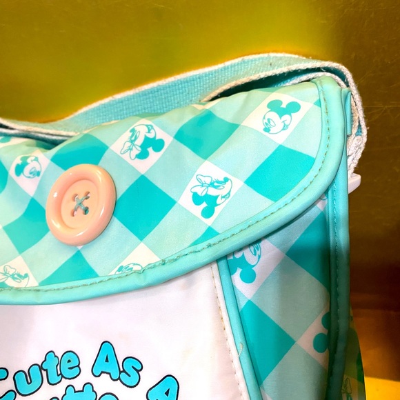 DISNEY BABIES VTG 90’s MICKEY & MINNIE CUTE AS A BUTTON INSULATED BOTTLE TOTE - Picture 4 of 12